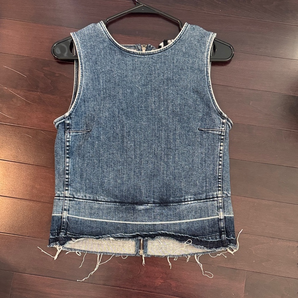 Theory Blue Denim Top